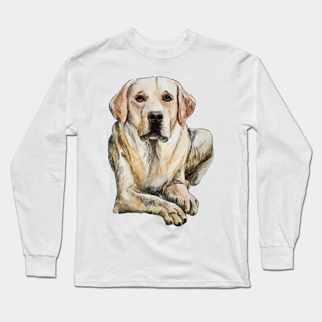 Labrador Long Sleeve T-Shirt by VicaVeresk